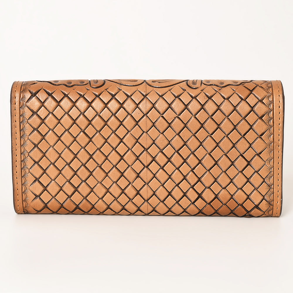 OHLAY WALLET Hand Tooled Genuine Leather women bag western handbag purse