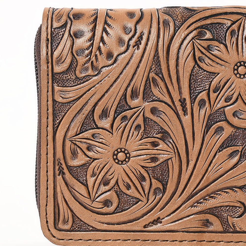 OHLAY WALLET Hand Tooled Genuine Leather women bag western handbag purse