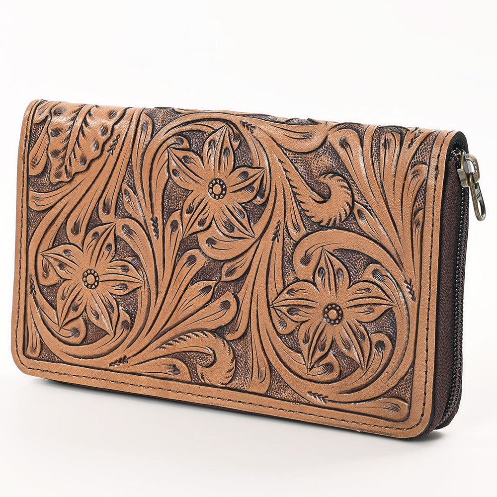 OHLAY WALLET Hand Tooled Genuine Leather women bag western handbag purse