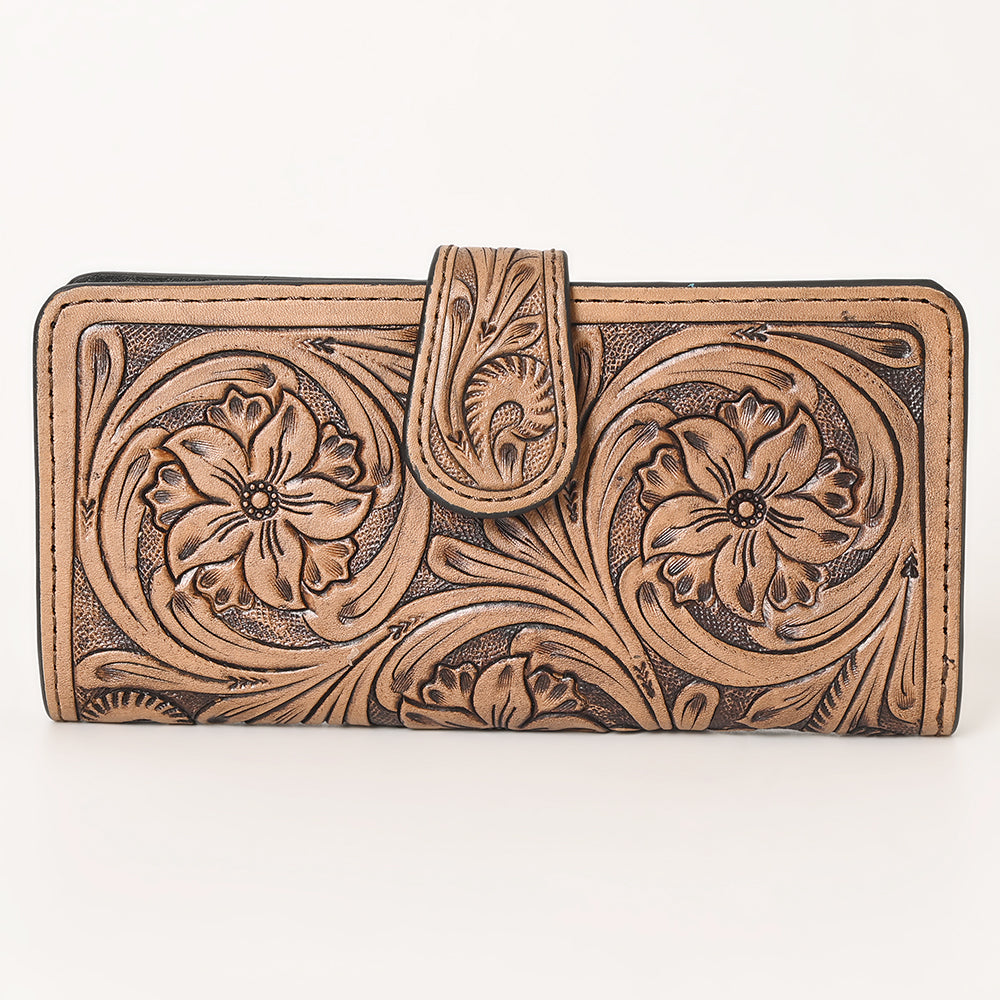 OHLAY WALLET Hand Tooled Genuine Leather women bag western handbag purse