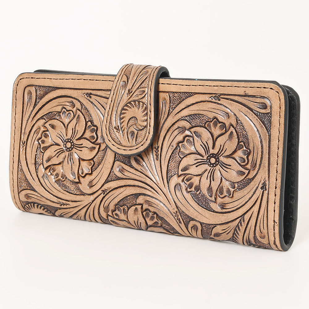 OHLAY WALLET Hand Tooled Genuine Leather women bag western handbag purse