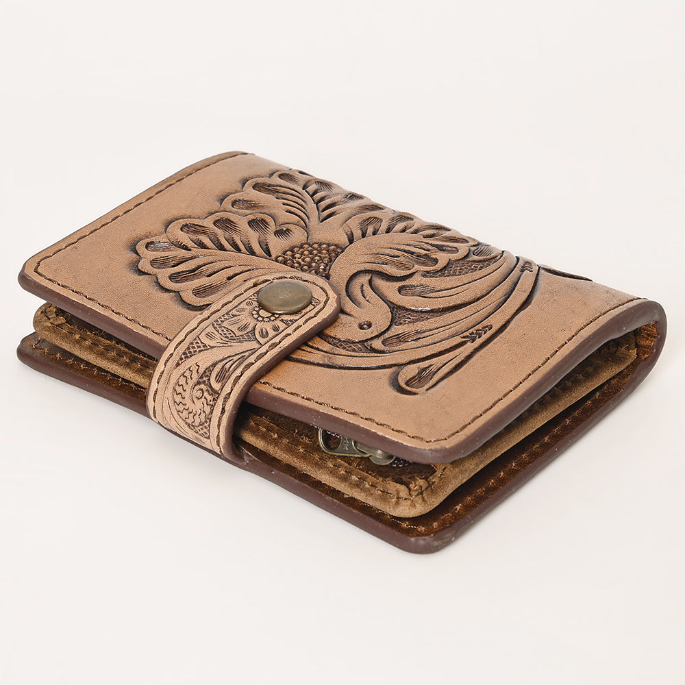 OHLAY WALLET Hand Tooled Genuine Leather women bag western handbag purse