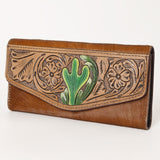 OHLAY WALLET Hand Tooled Hair-on Genuine Leather women bag western handbag purse