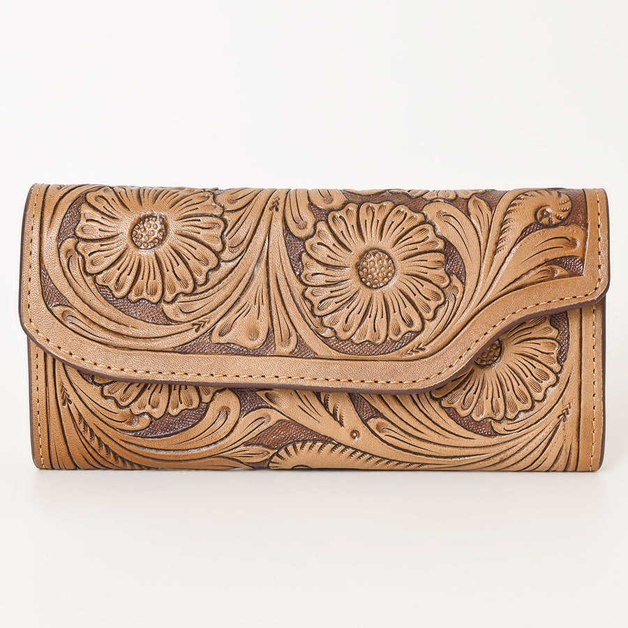 OHLAY Wallet Hand Tooled Hair-On Genuine Leather Women Bag Western Handbag Purse | Womens Handbags |Leather Belt for Summer