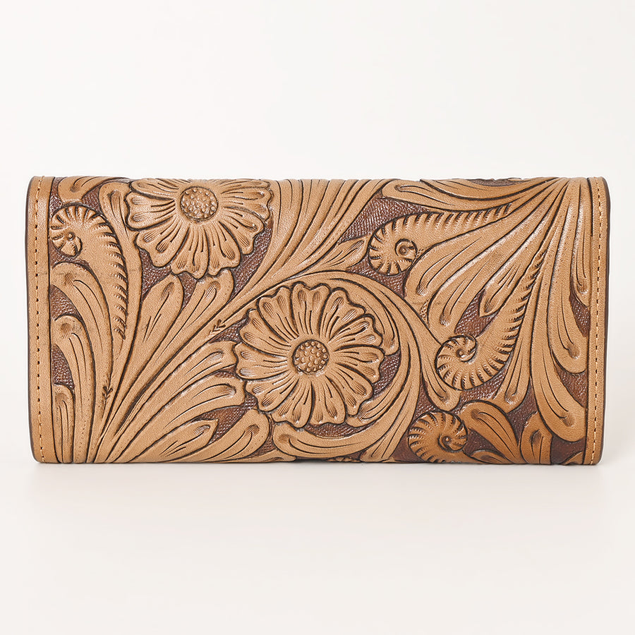 OHLAY Wallet Hand Tooled Hair-On Genuine Leather Women Bag Western Handbag Purse | Womens Handbags |Leather Belt for Summer