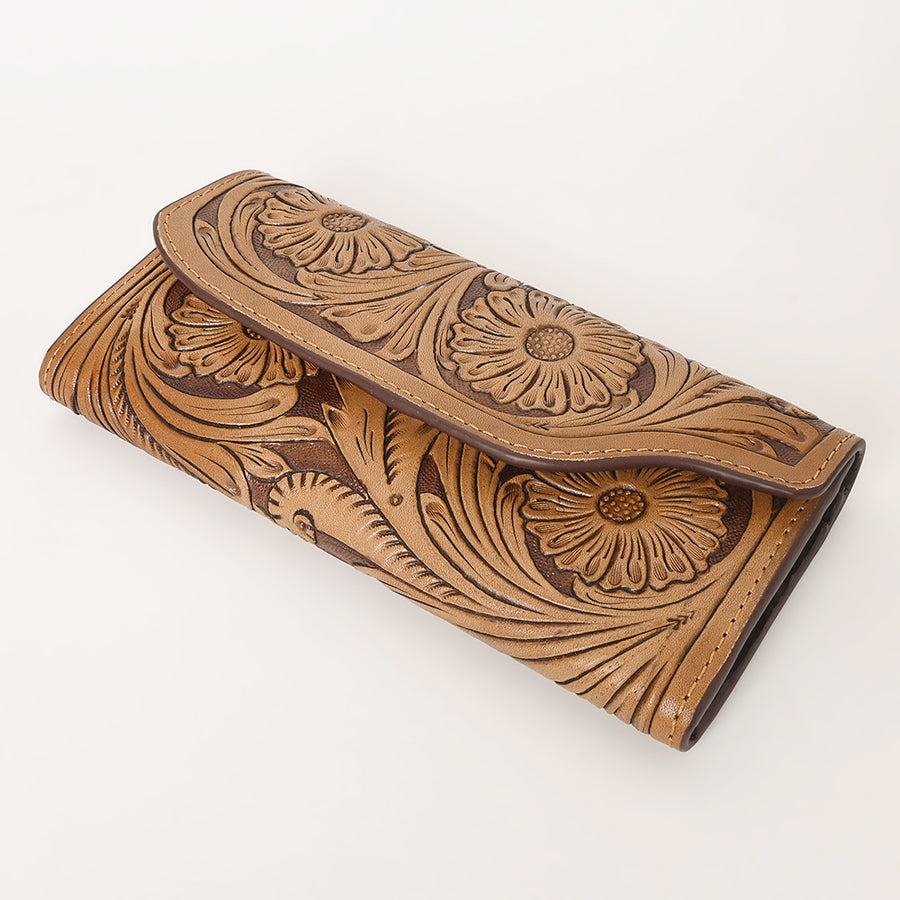 OHLAY Wallet Hand Tooled Hair-On Genuine Leather Women Bag Western Handbag Purse | Womens Handbags |Leather Belt for Summer