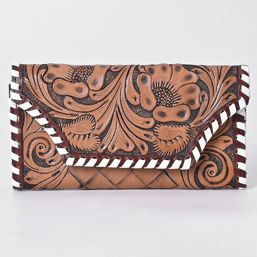 OHLAY Wallet Hand Tooled Hair-On Genuine Leather Women Bag Western Handbag Purse | Womens Handbags |Leather Belt for Summer