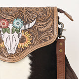 Ohlay Bags KBG172 CROSS BODY Hand Tooled Hair-on Genuine Leather women bag western handbag purse