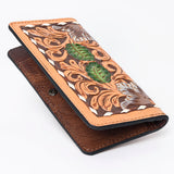 OHLAY WALLET Hand Tooled Genuine Leather women bag western handbag purse