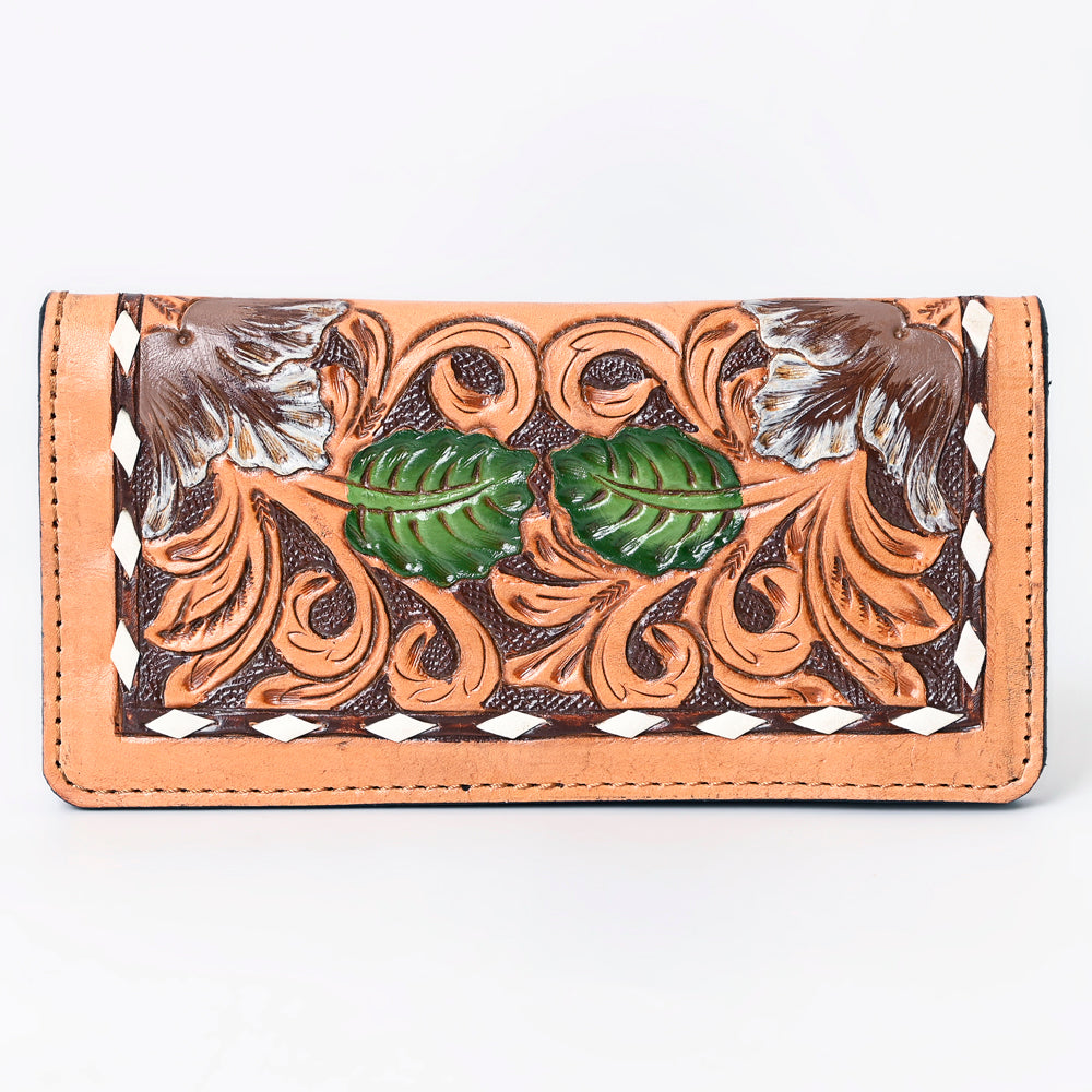 OHLAY WALLET Hand Tooled Genuine Leather women bag western handbag purse