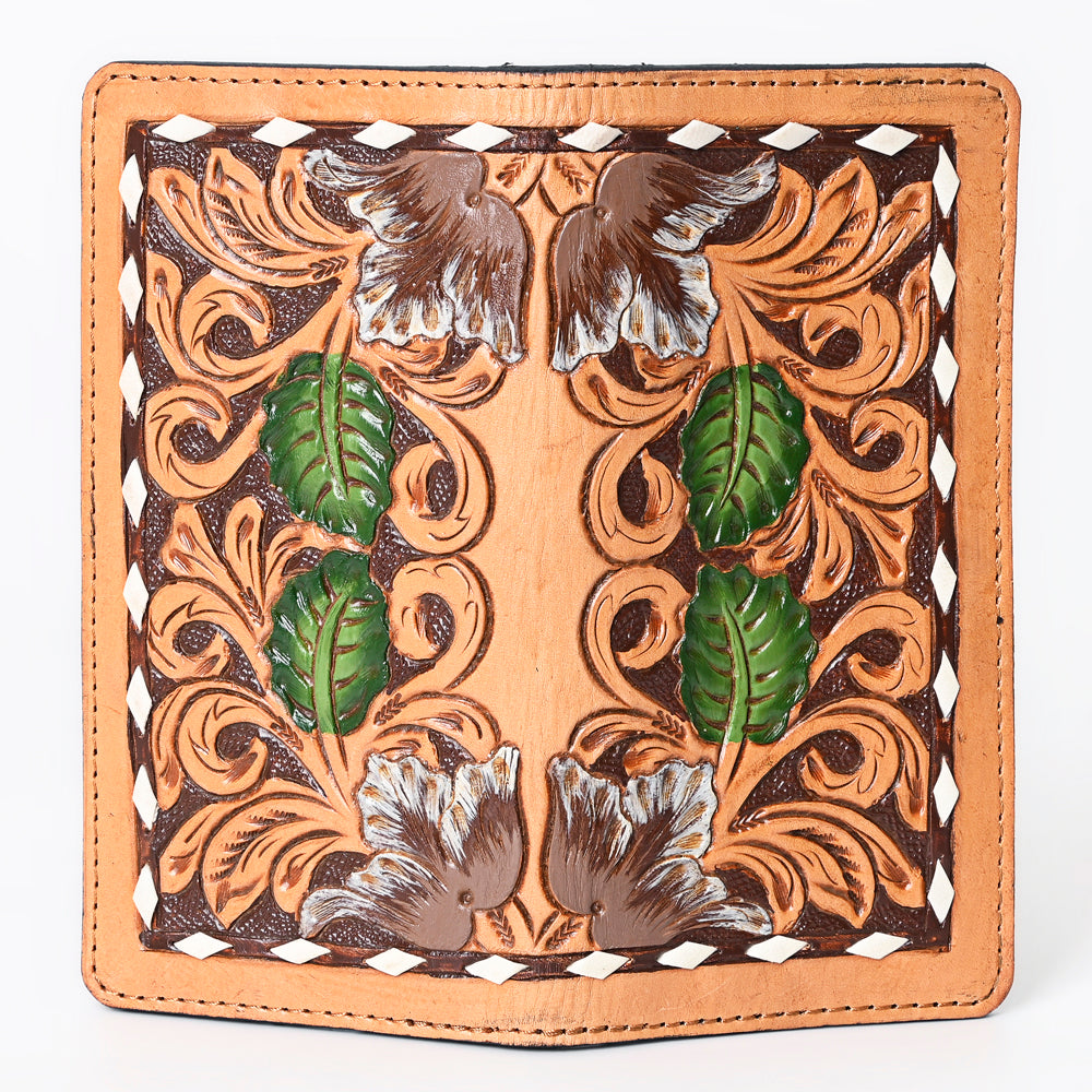 OHLAY WALLET Hand Tooled Genuine Leather women bag western handbag purse