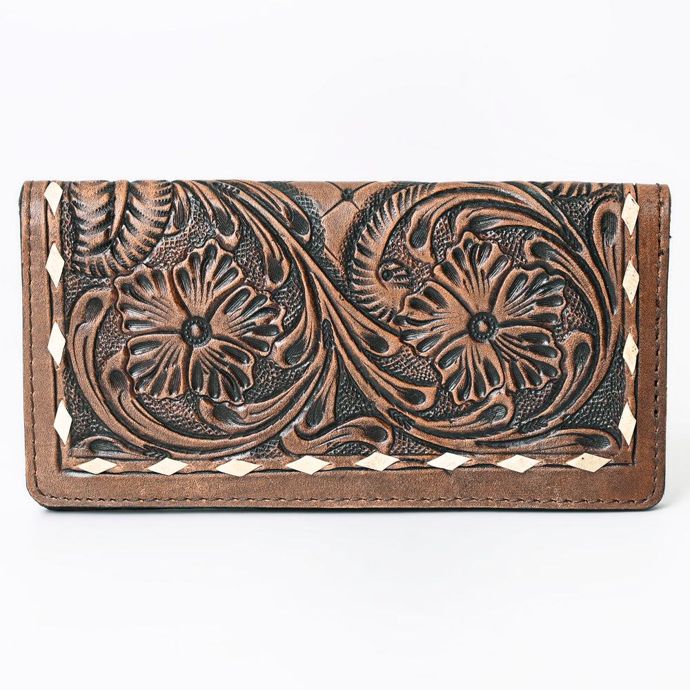 OHLAY WALLET Hand Tooled Genuine Leather women bag western handbag purse