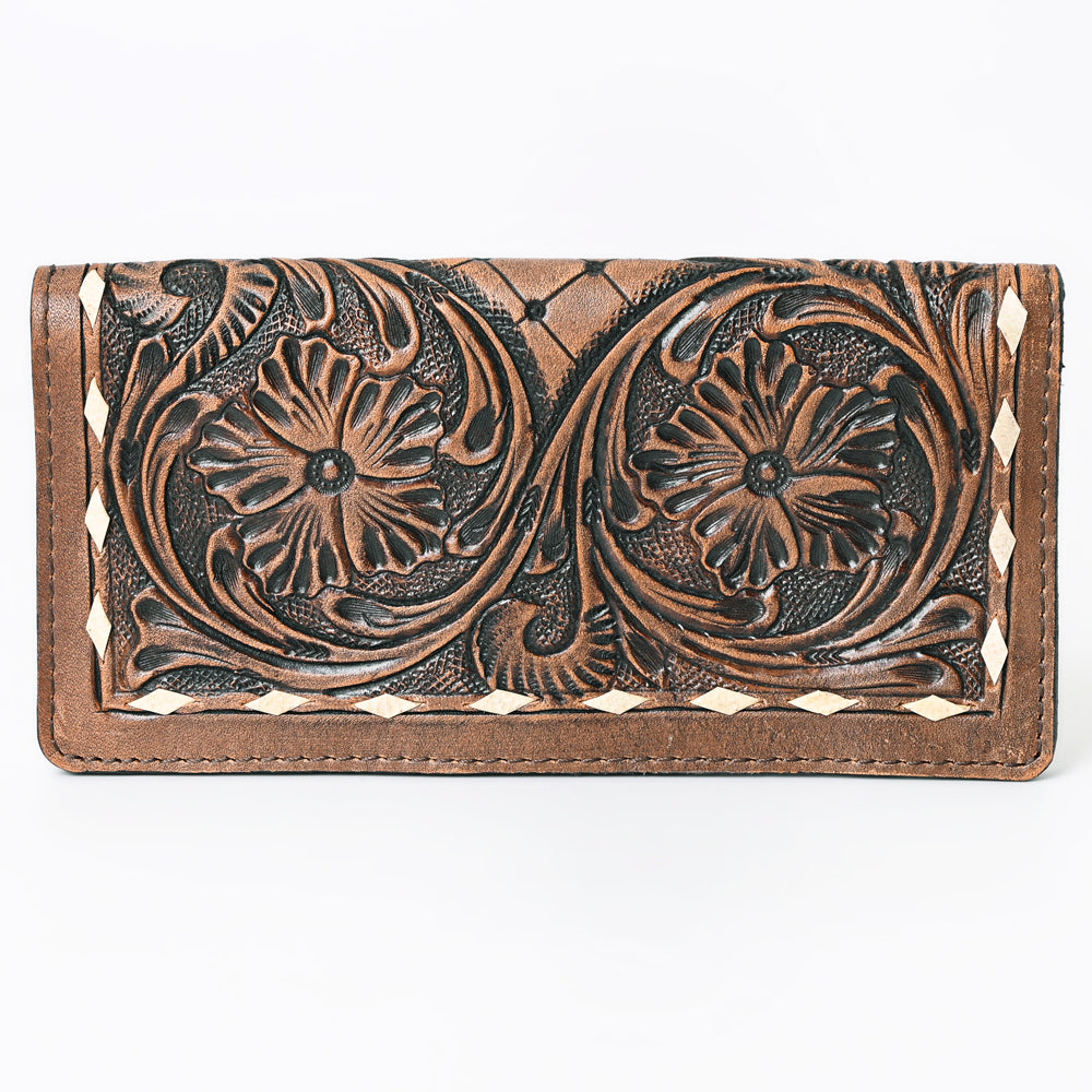 OHLAY WALLET Hand Tooled Genuine Leather women bag western handbag purse