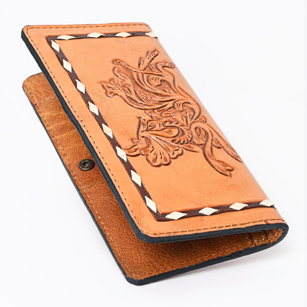 OHLAY WALLET Hand Tooled Genuine Leather women bag western handbag purse