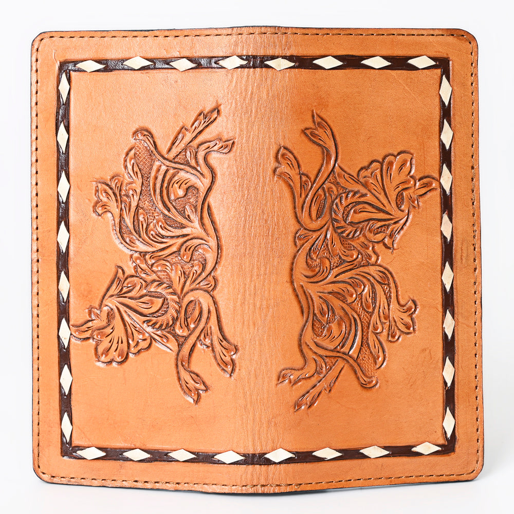 OHLAY WALLET Hand Tooled Genuine Leather women bag western handbag purse
