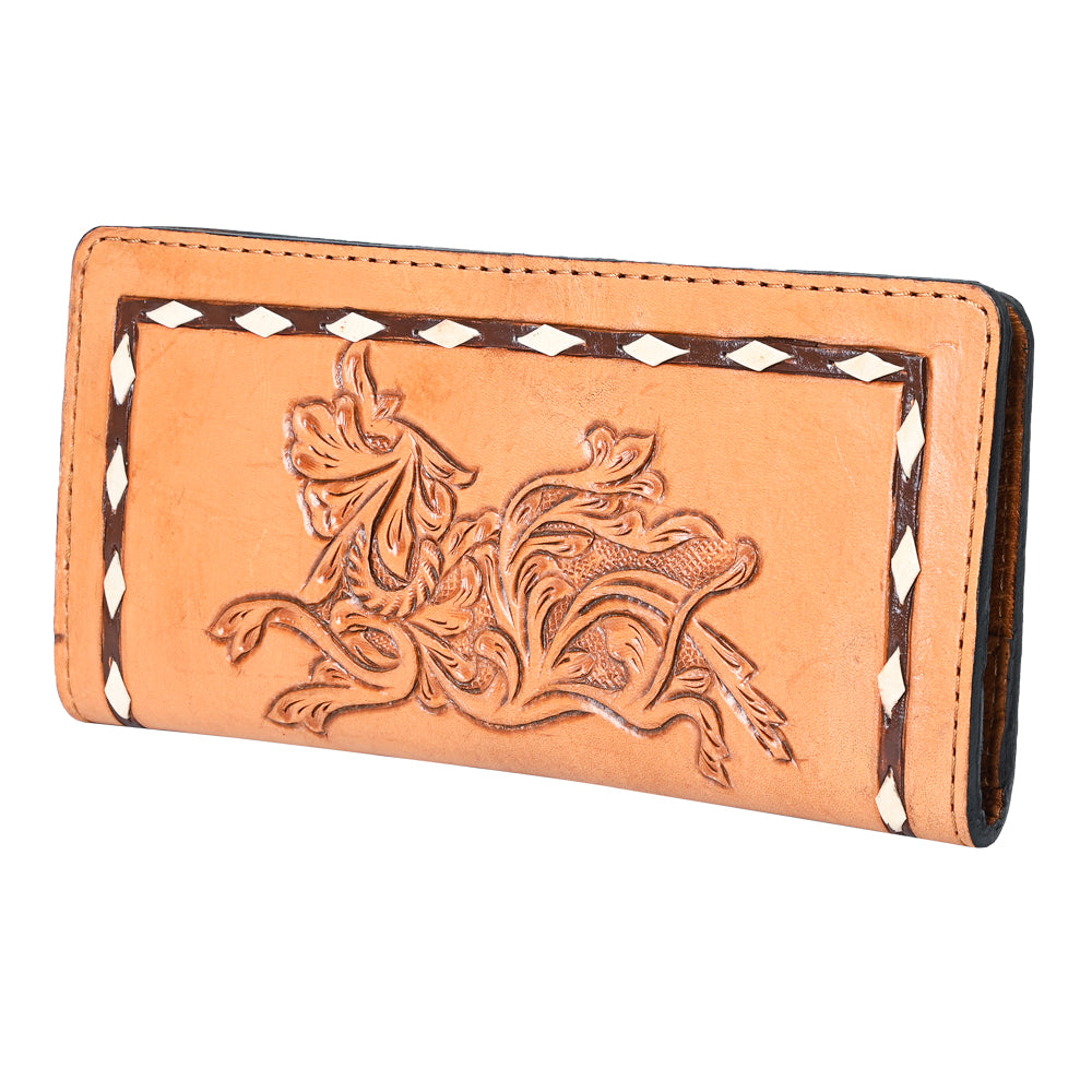 OHLAY WALLET Hand Tooled Genuine Leather women bag western handbag purse