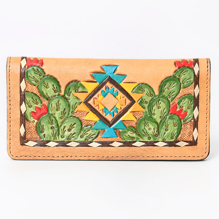 OHLAY WALLET Hand Tooled Genuine Leather women bag western handbag purse