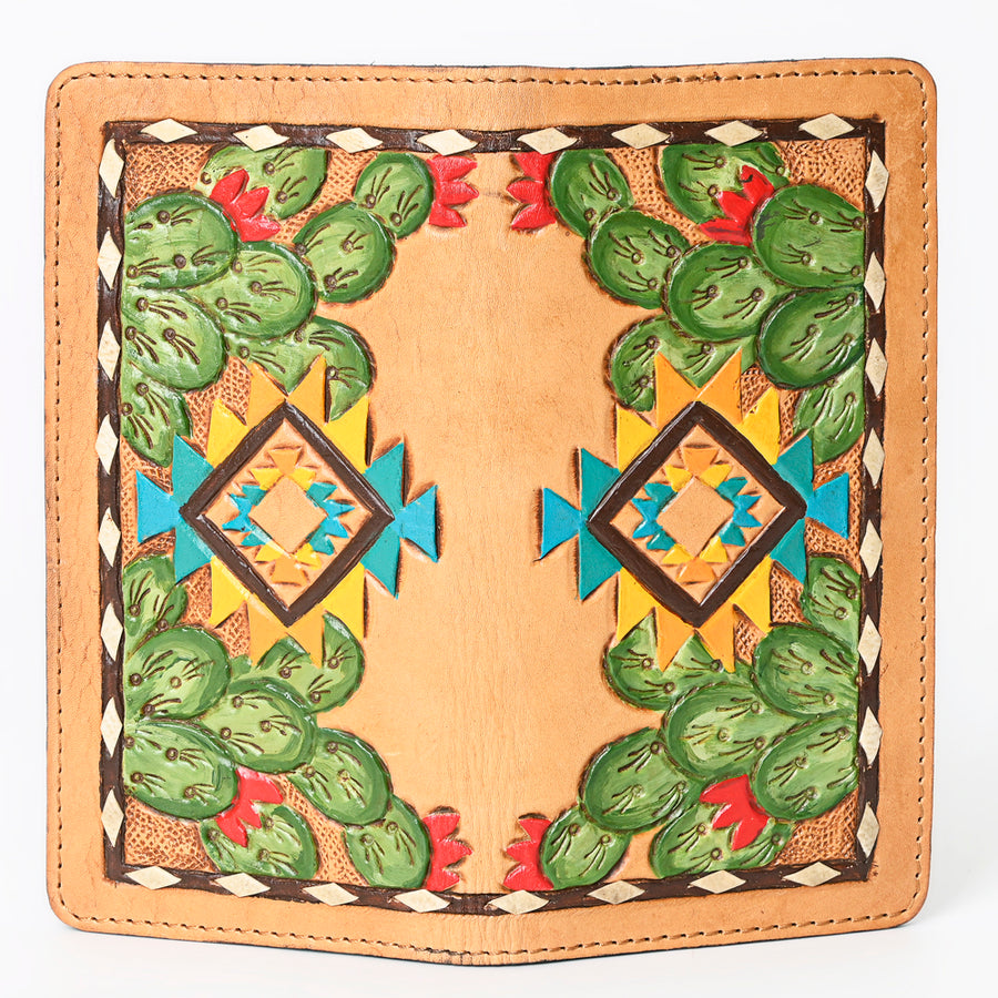 OHLAY WALLET Hand Tooled Genuine Leather women bag western handbag purse