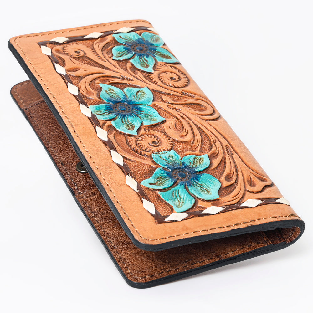 OHLAY WALLET Hand Tooled Genuine Leather women bag western handbag purse