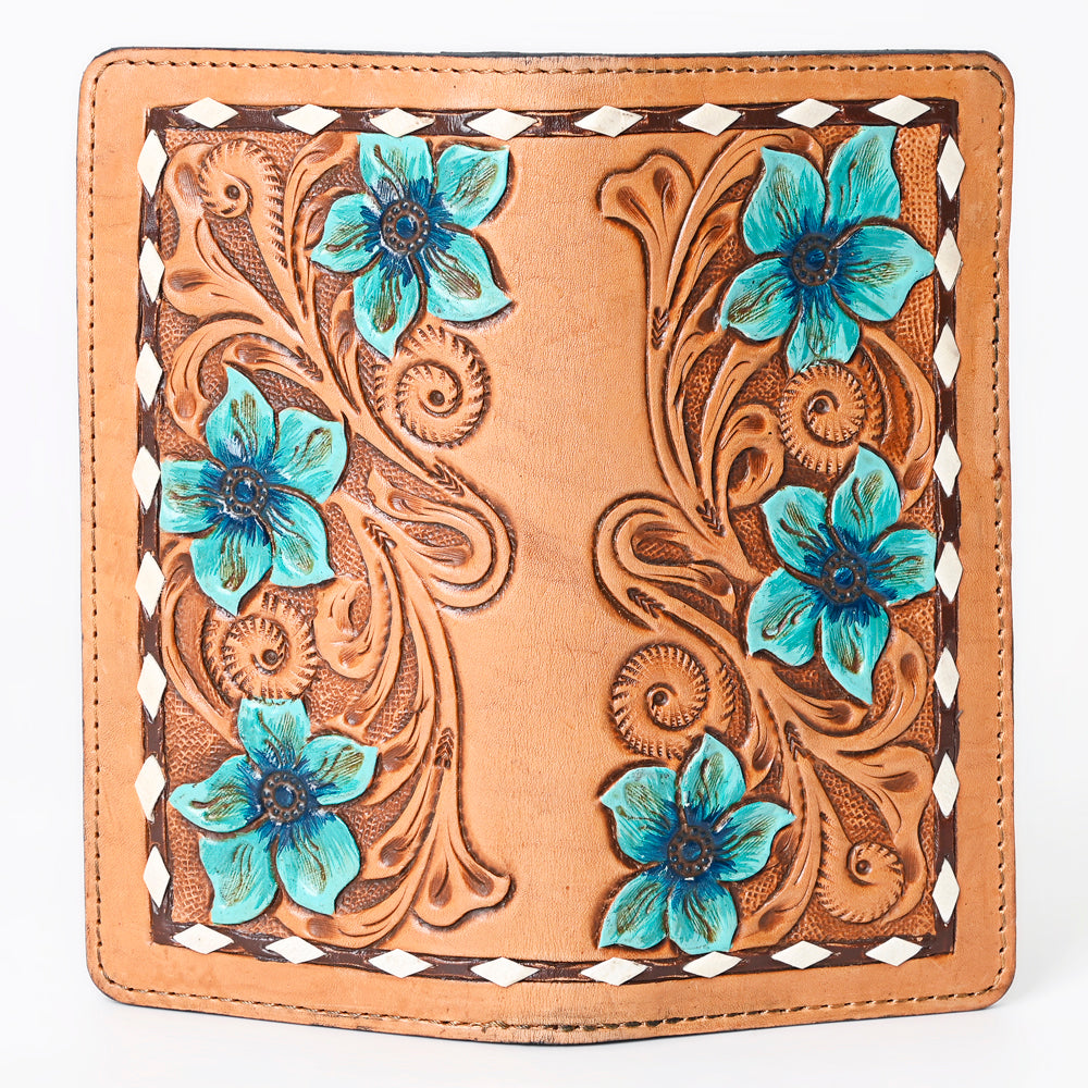 OHLAY WALLET Hand Tooled Genuine Leather women bag western handbag purse