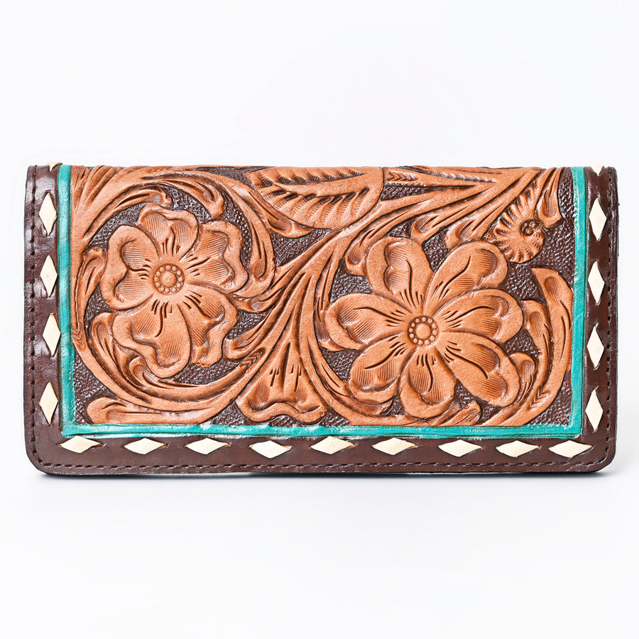 OHLAY Wallet Hand Tooled Genuine Leather Women Bag Western Handbag Purse | Womens Handbags |Leather Belt for Summer