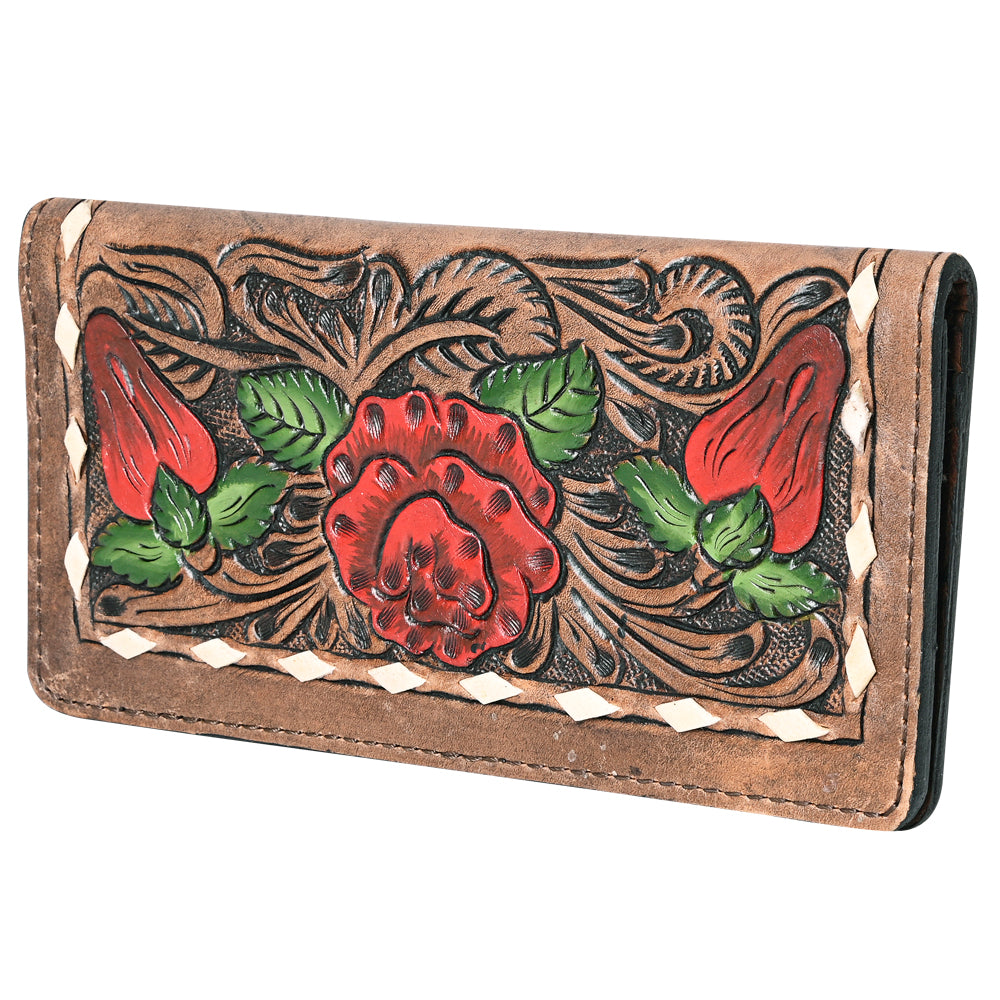 OHLAY WALLET Hand Tooled Genuine Leather women bag western handbag purse