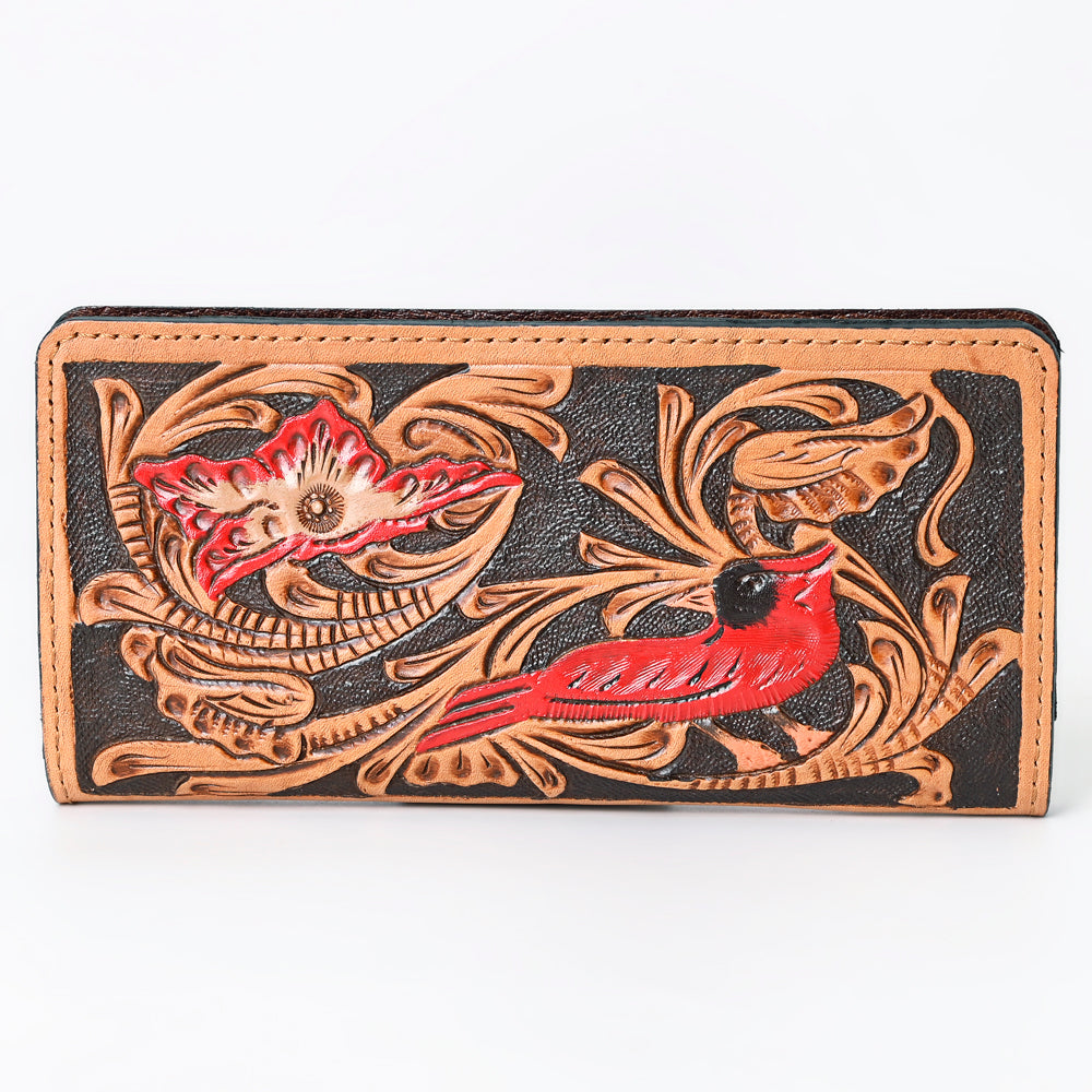 OHLAY WALLET Hand Tooled Genuine Leather women bag western handbag purse