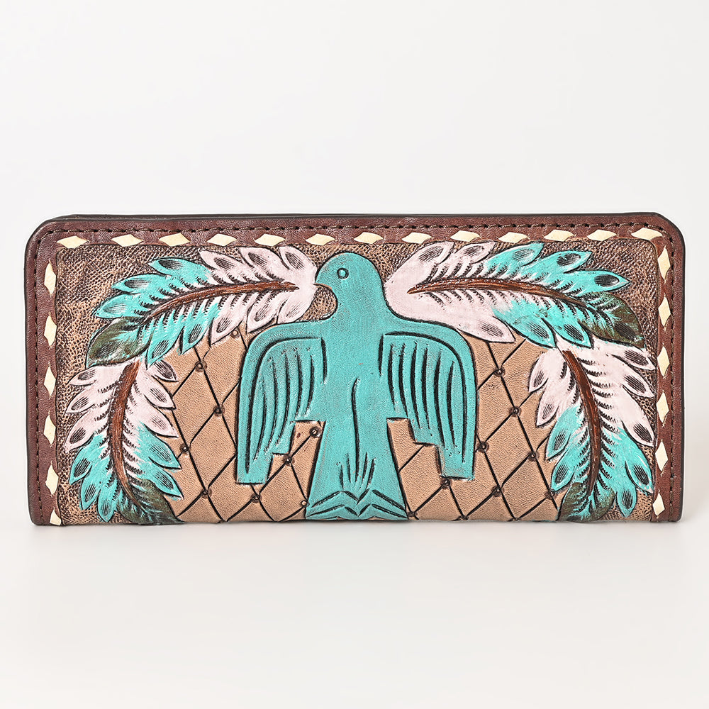 OHLAY WALLET Hand Tooled Genuine Leather women bag western handbag purse