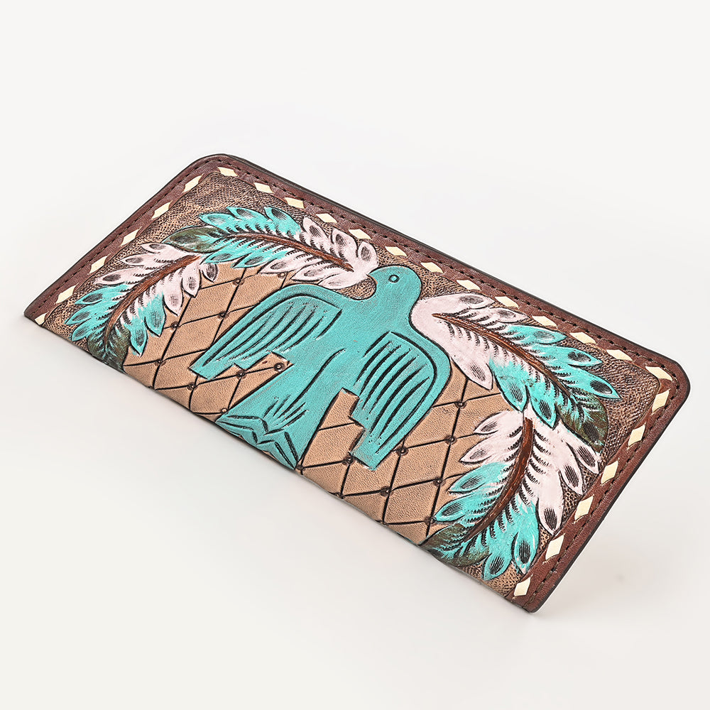 OHLAY WALLET Hand Tooled Genuine Leather women bag western handbag purse