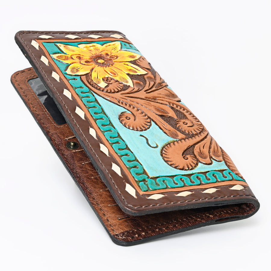OHLAY Wallet Hand Tooled Genuine Leather Women Bag Western Handbag Purse | Womens Handbags |Leather Belt for Summer