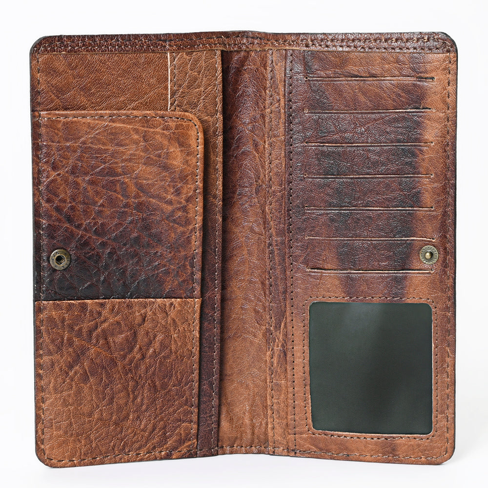 OHLAY WALLET Hand Tooled Genuine Leather women bag western handbag purse