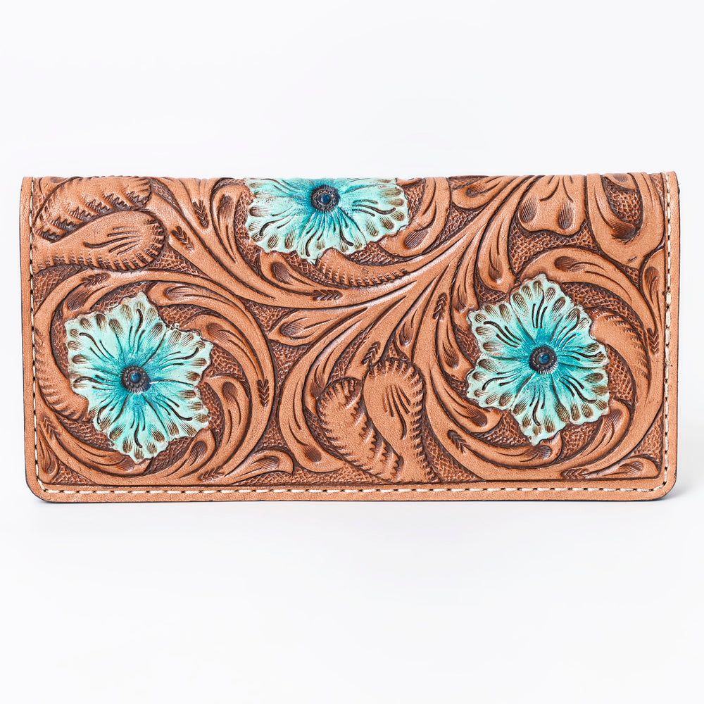 OHLAY WALLET Hand Tooled Genuine Leather women bag western handbag purse