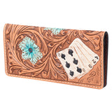 OHLAY WALLET Hand Tooled Genuine Leather women bag western handbag purse