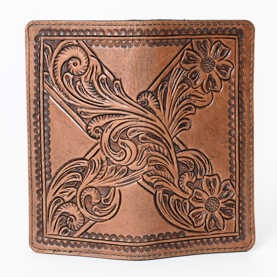 OHLAY Wallet Hand Tooled Genuine Leather Women Bag Western Handbag Purse | Womens Handbags |Leather Belt for Summer