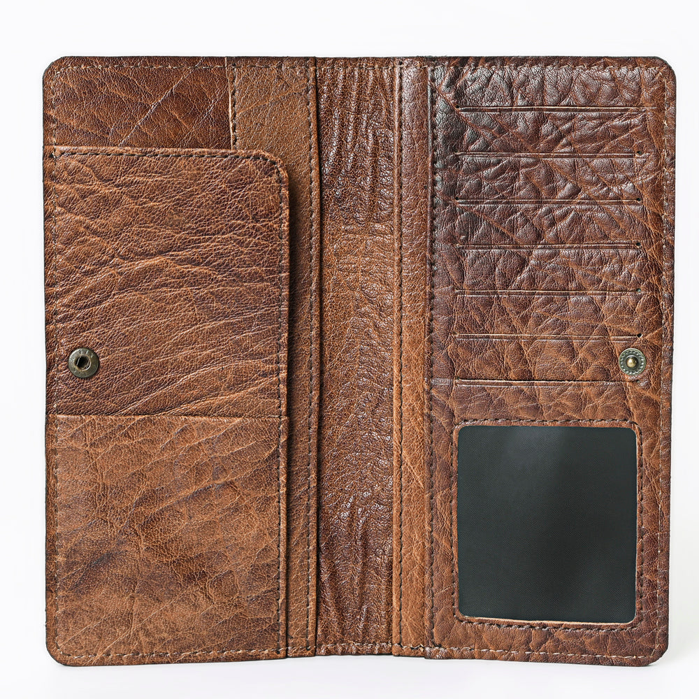 OHLAY WALLET Hand Tooled Genuine Leather women bag western handbag purse