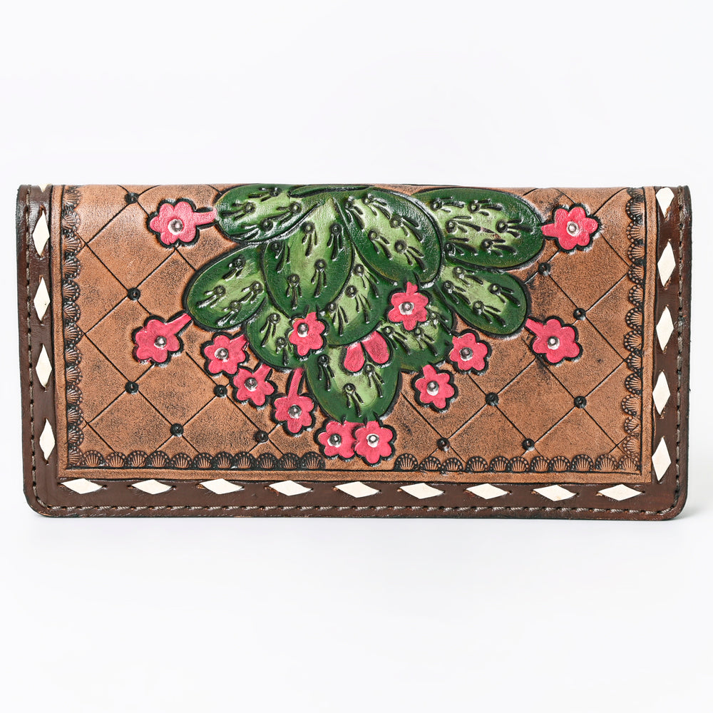 OHLAY WALLET Hand Tooled Genuine Leather women bag western handbag purse