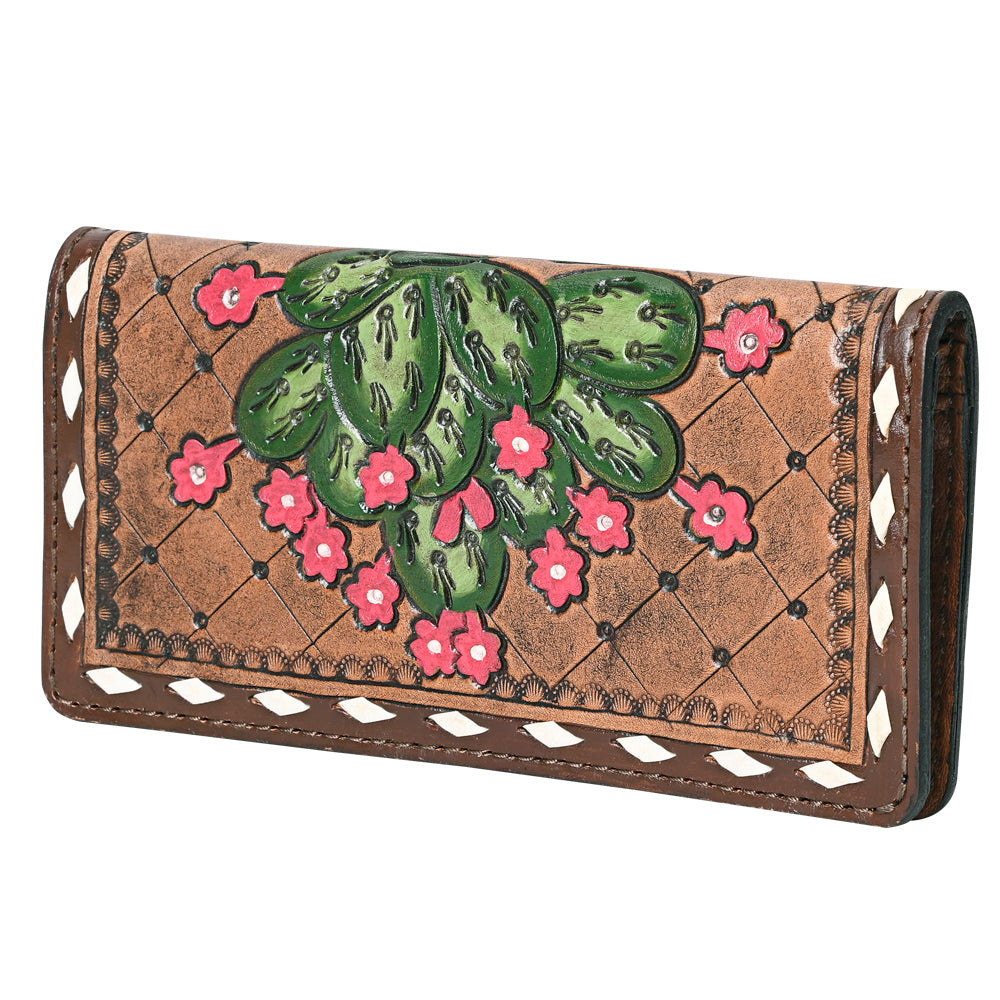 OHLAY WALLET Hand Tooled Genuine Leather women bag western handbag purse