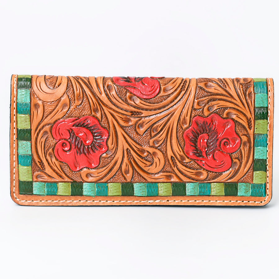 OHLAY Wallet Hand Tooled Genuine Leather Women Bag Western Handbag Purse | Womens Handbags |Leather Belt for Summer