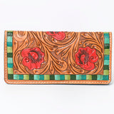 OHLAY WALLET Hand Tooled Genuine Leather women bag western handbag purse