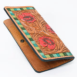 OHLAY WALLET Hand Tooled Genuine Leather women bag western handbag purse