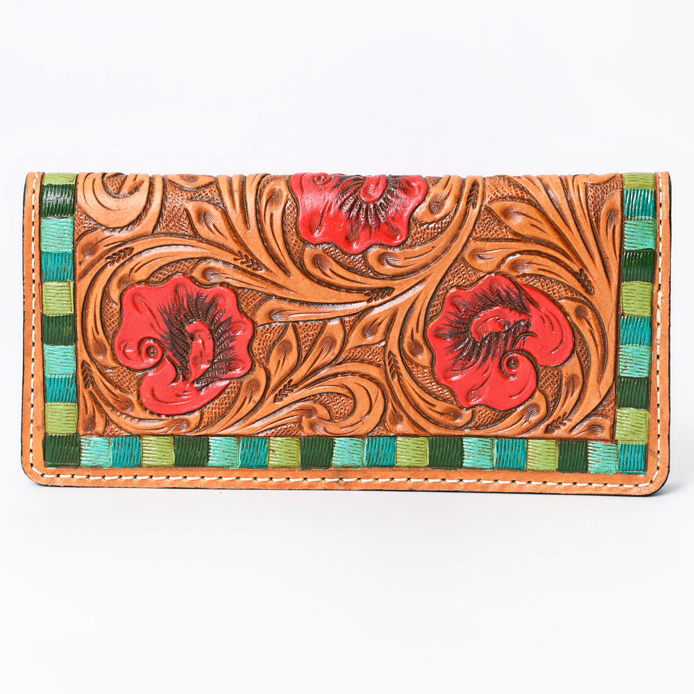 OHLAY WALLET Hand Tooled Genuine Leather women bag western handbag purse