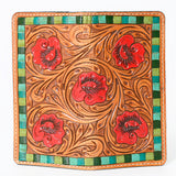 OHLAY WALLET Hand Tooled Genuine Leather women bag western handbag purse