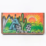 OHLAY WALLET Hand Tooled Genuine Leather women bag western handbag purse