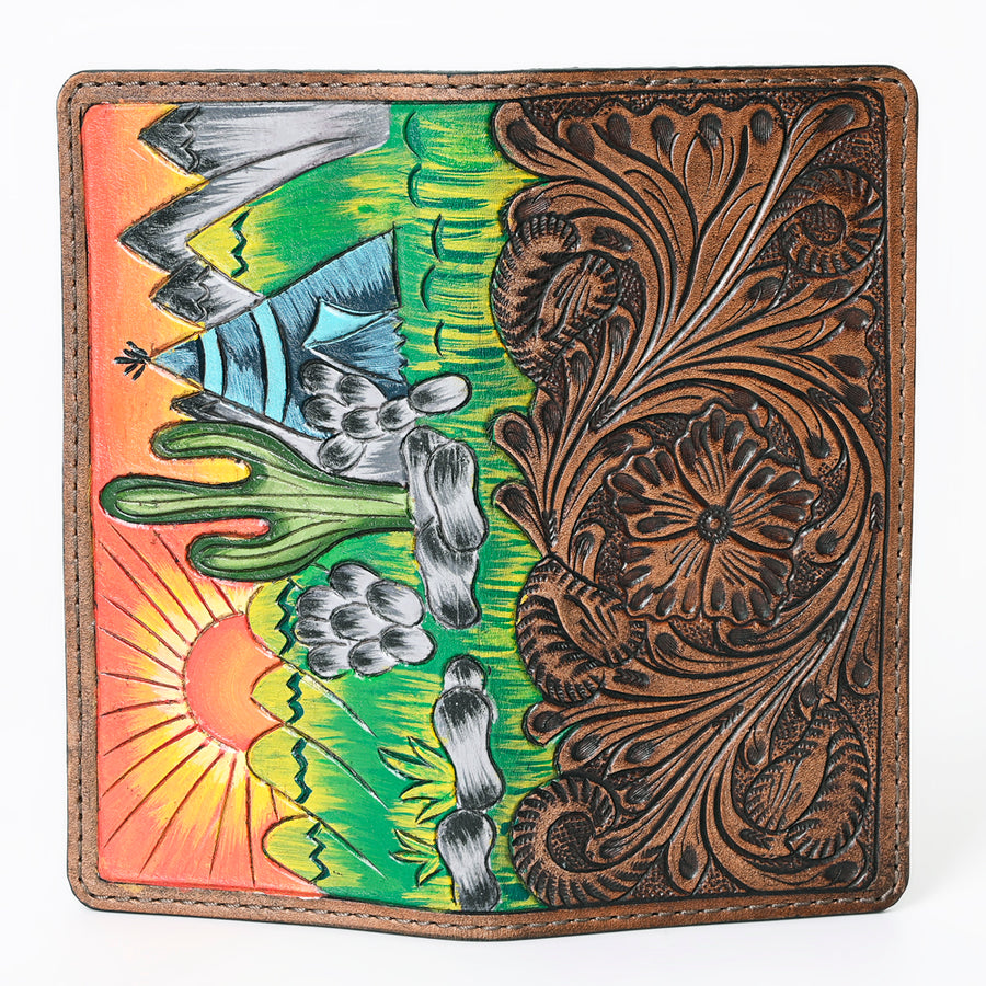 OHLAY Wallet Hand Tooled Genuine Leather Women Bag Western Handbag Purse | Womens Handbags |Leather Belt for Summer