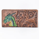 OHLAY WALLET Hand Tooled Genuine Leather women bag western handbag purse