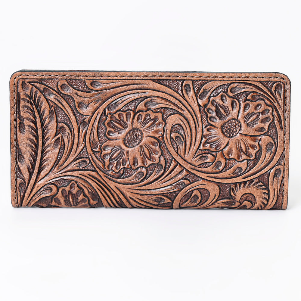OHLAY WALLET Hand Tooled Genuine Leather women bag western handbag purse
