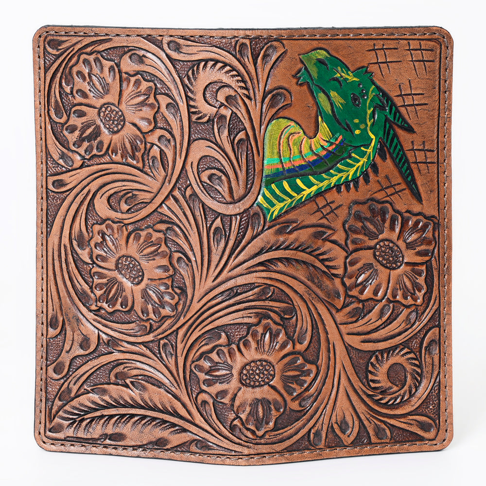 OHLAY WALLET Hand Tooled Genuine Leather women bag western handbag purse