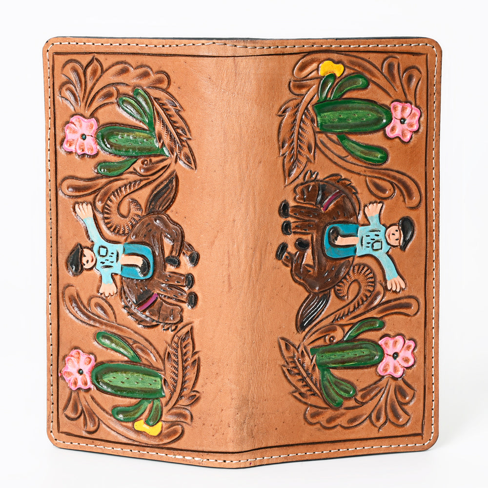 OHLAY WALLET Hand Tooled Genuine Leather women bag western handbag purse
