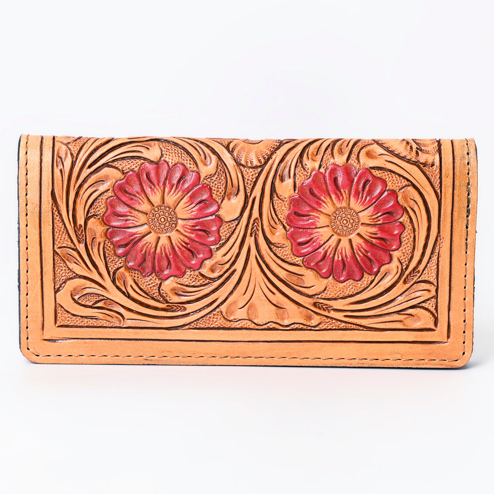 OHLAY WALLET Hand Tooled Genuine Leather women bag western handbag purse