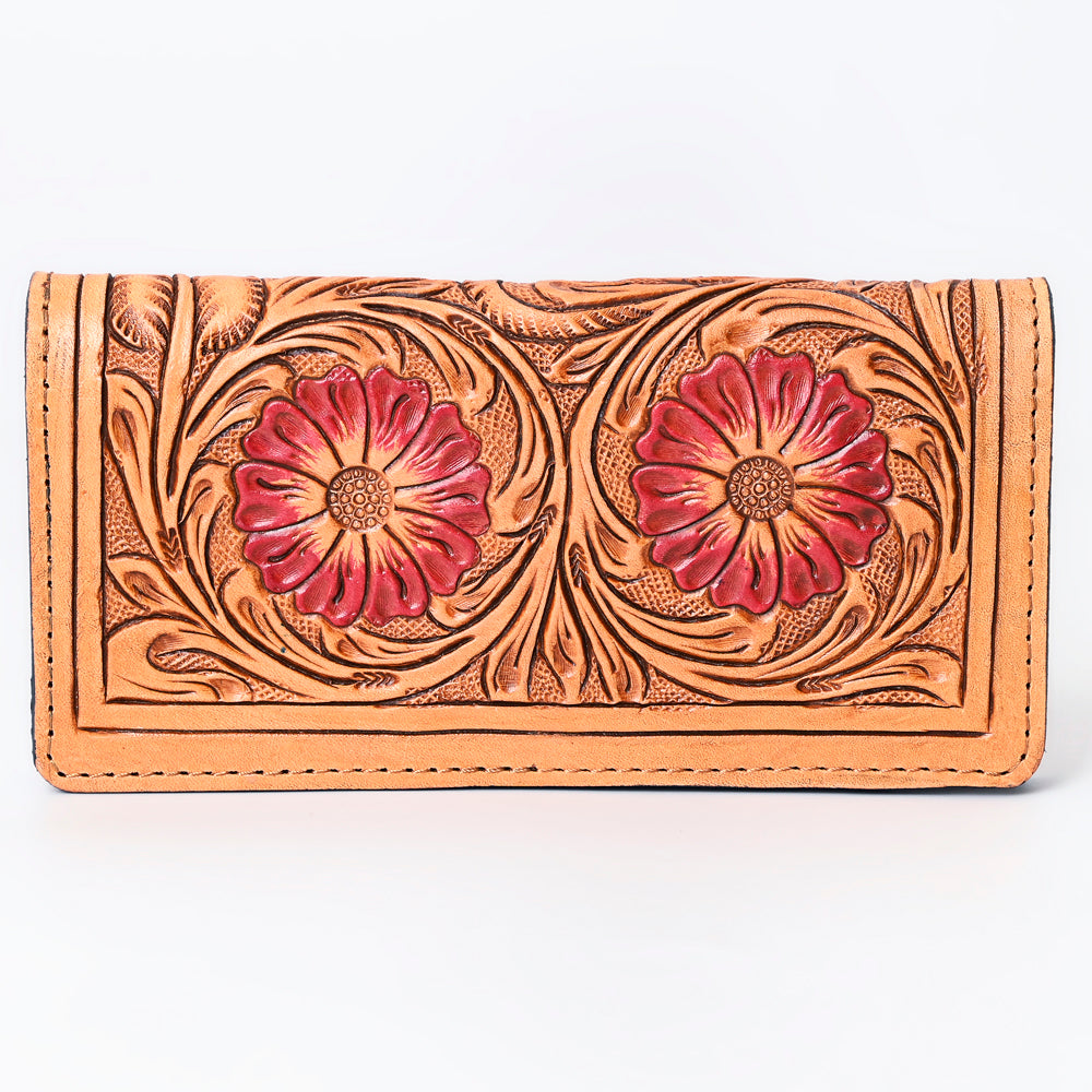 OHLAY WALLET Hand Tooled Genuine Leather women bag western handbag purse